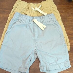 The Children's Place Tan and Blue Kids Shorts Set